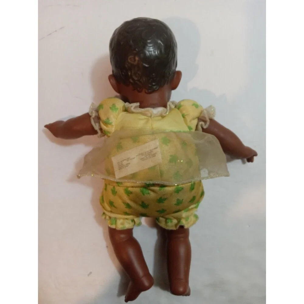 Disney Princess & Frog Black Baby Doll Soft Body Molded Hair Yellow Outfit